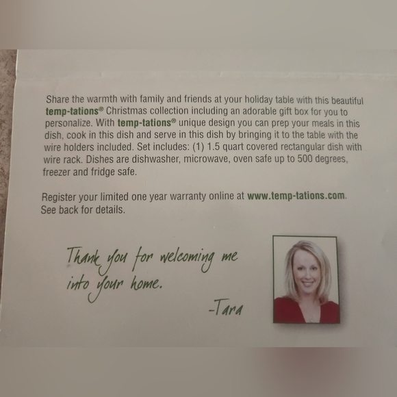 NIB Temp-tations Christmas Ceramic Casserole Dish with Lid - Picture 3 of 9